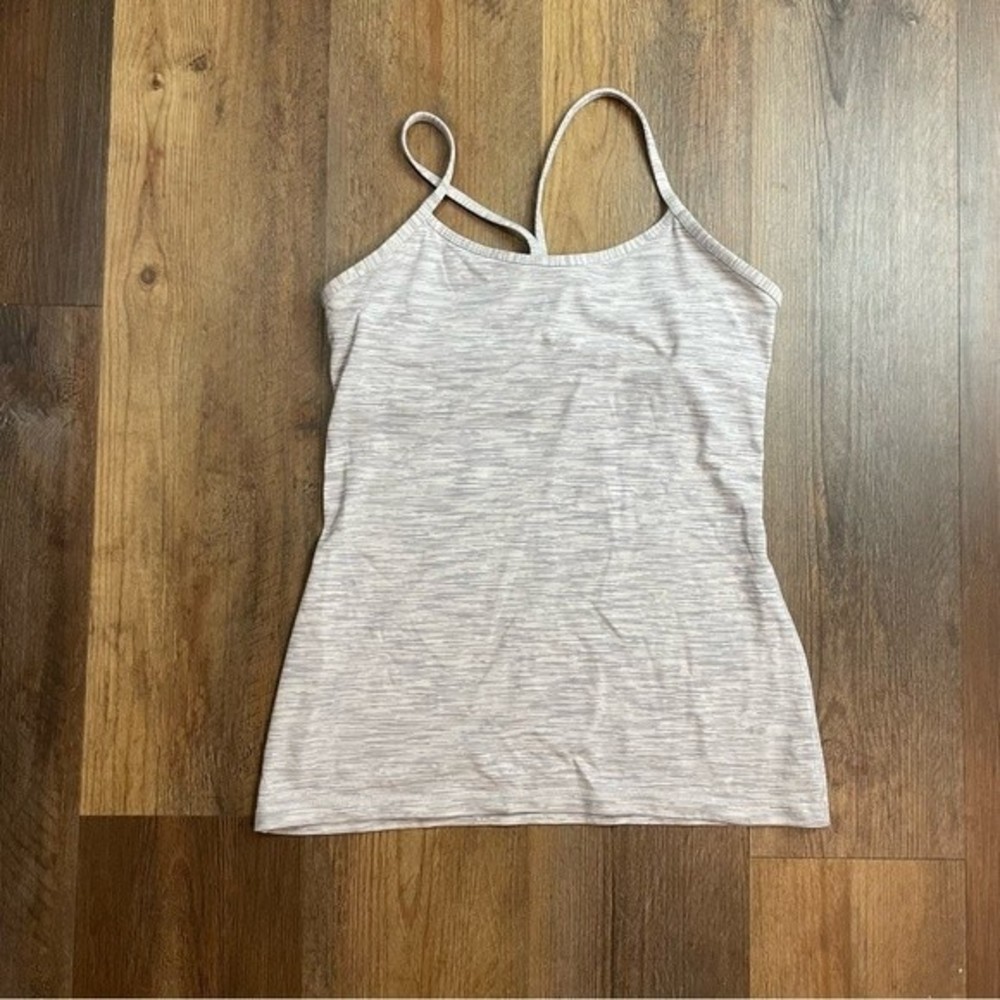Lululemon Power Y Tank Wee Are From Space Ice Grey Alpine White size 8